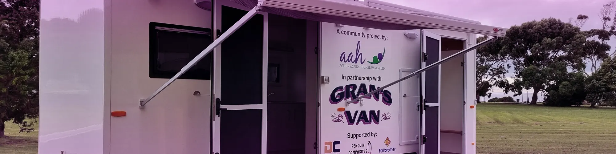 The Gran's Van mobile shower and laundry trailer
